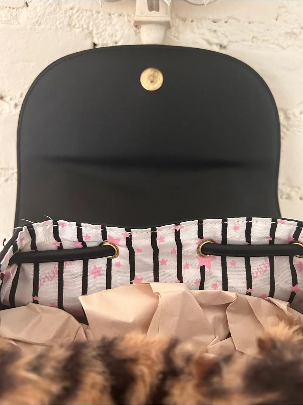 LUV Betsey Johnson Cat Faux Leather Backpack NWT